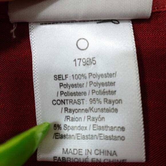 Anthropologie Dolan Lucille Tie Neck Peasant Top Sz S Rust Red Mixed Media - Picture 8 of 12